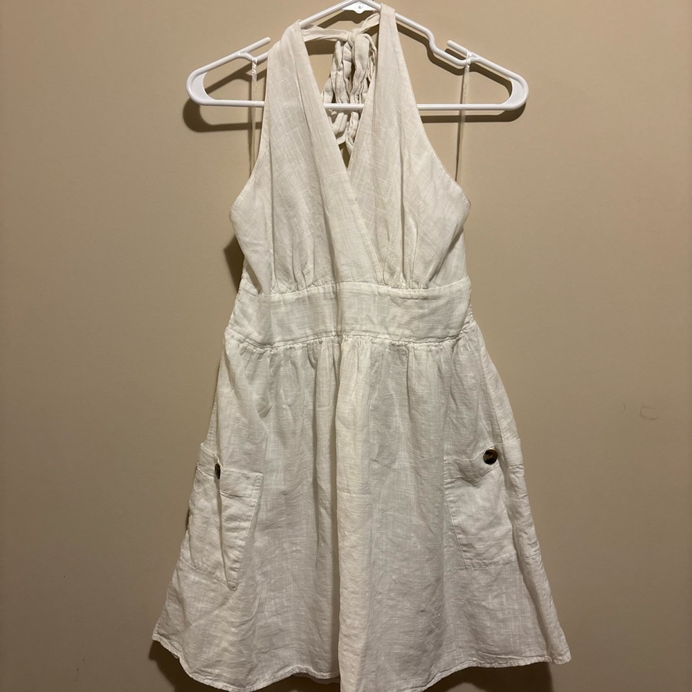 American Eagle Outfitters White Backless Dress